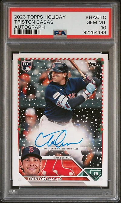 2023 Topps Holiday Autographs Hactc Triston Casas PSA 10