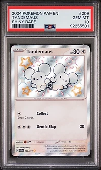 2024 Pokemon Paf En-paldean Fates 209 Tandemaus Shiny Rare PSA
