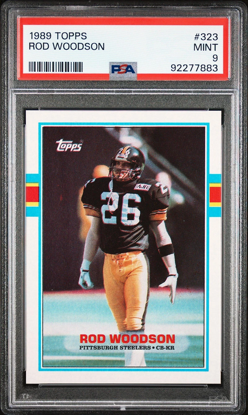 1989 Topps 323 Rod Woodson PSA 9
