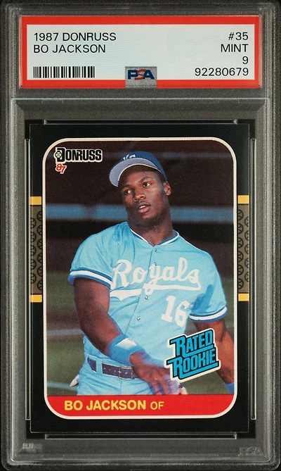 1987 Donruss 35 Bo Jackson PSA 9