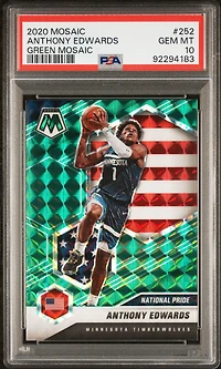 2020 Panini Mosaic 252 Anthony Edwards Mosaic PSA 10