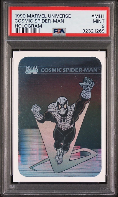 1990 Marvel Universe Hologram Mh1 Cosmic Spider-man PSA 9