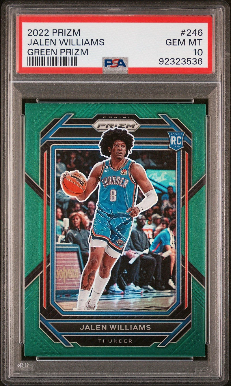 2022 Panini Prizm 246 Jalen Williams Green Prizm PSA 10