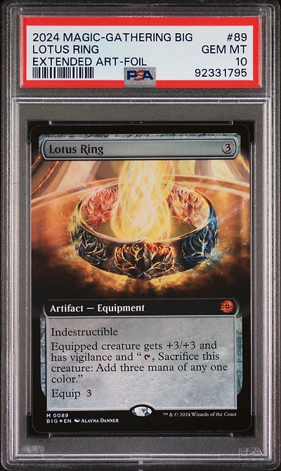 2024 Magic The Gathering The Big Score 89 Lotus Ring PSA 10