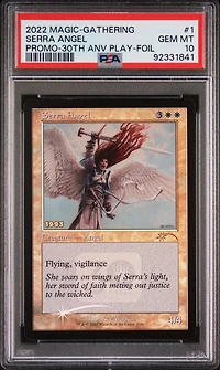 2022 Magic The Gathering Promo 1 Serra Angel 30th Anniversary Play-foil PSA 10