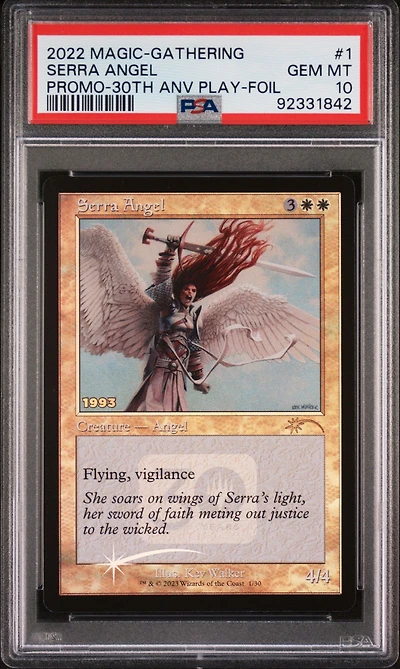 2022 Magic The Gathering Promo 1 Serra Angel PSA 10