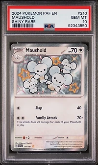 2024 Pokemon Paf En-paldean Fates 210 Maushold PSA 10