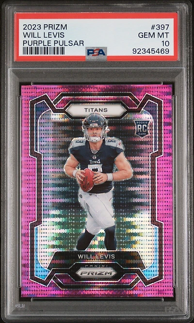 2023 Panini Prizm 397 Will Levis Purple Pulsar PSA