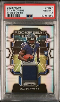 2023 Panini Prizm Rookie Gear Rgzf Zay Flowers PSA 10