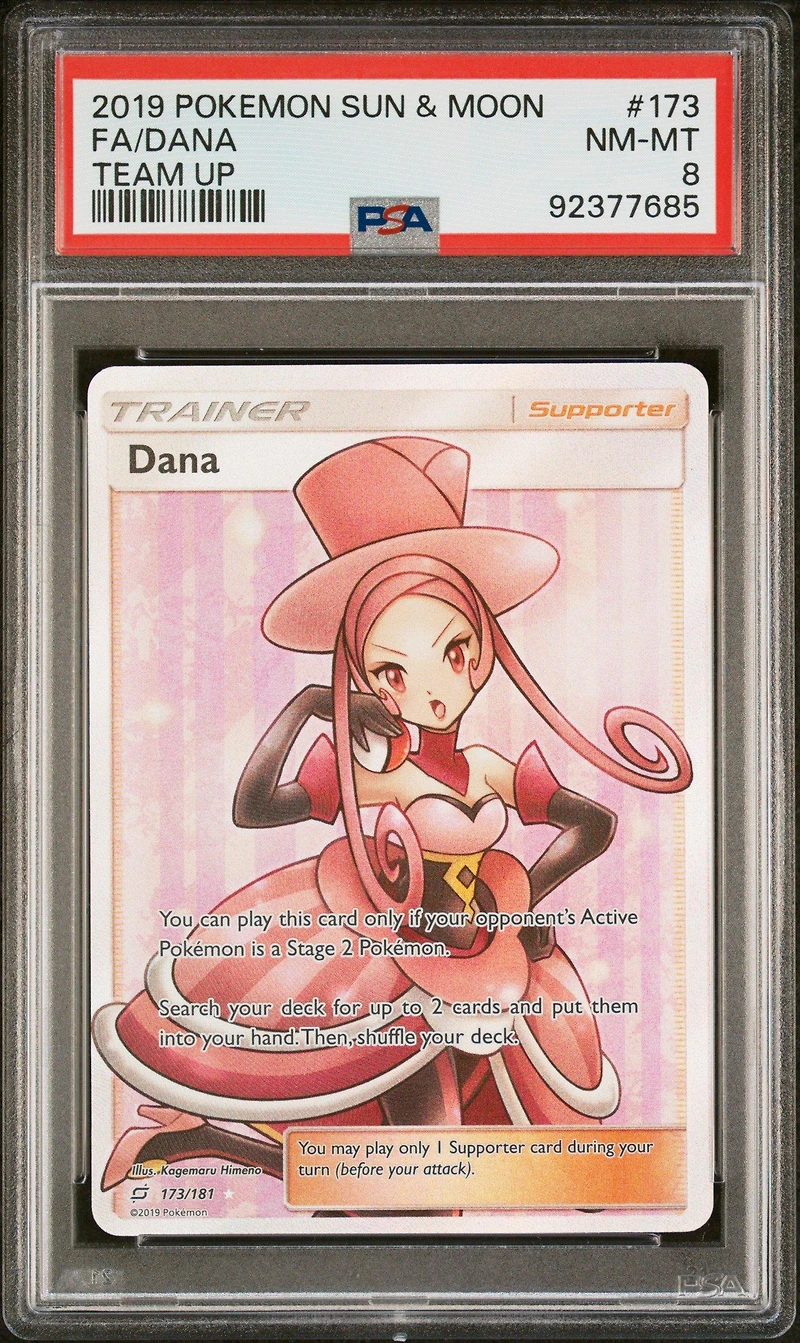 2019 Pokemon Sun & Moon Team Up 173 Fa/dana PSA 8
