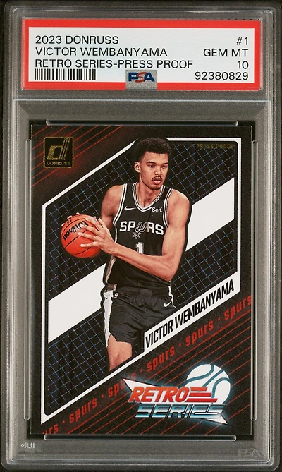 2023 Panini Donruss Retro Series 1 Victor Wembanyama Press Proof PSA 10