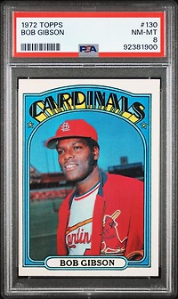 1972 Topps 130 Bob Gibson PSA 8