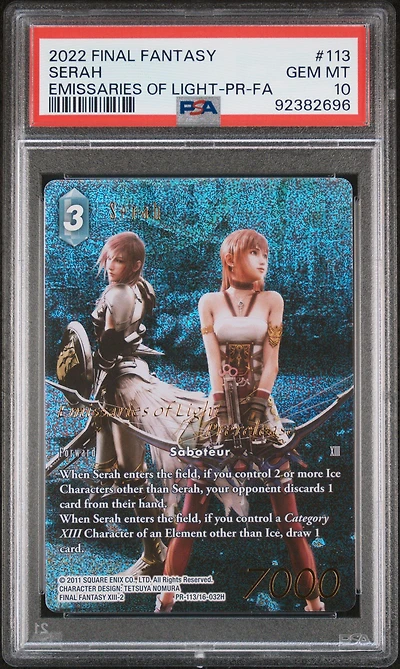 2022 Final Fantasy Emissaries Of Light 113 Serah Prerelease-full Art PSA 10