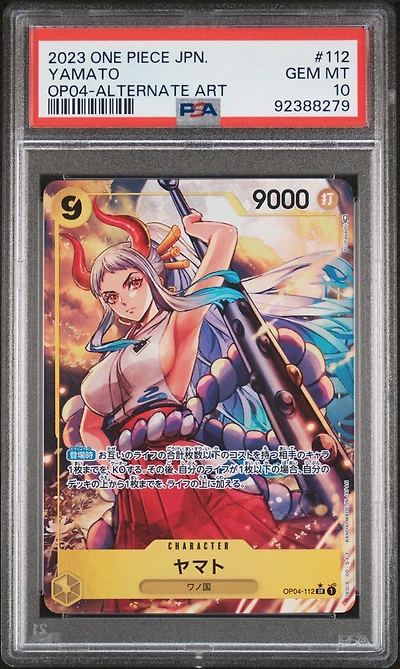 2023 One Piece Japanese Kingdoms Of Intrigue 112 Yamato Alternate Art PSA 10