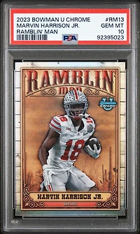 2023 Bowman University Chrome Ramblin' Man Rm13 Marvin Harrison Jr. PSA 10