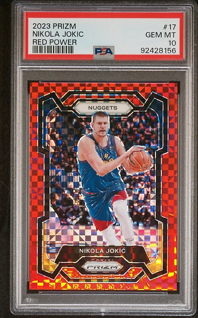2023 Panini Prizm 17 Nikola Jokic Red Power PSA 10