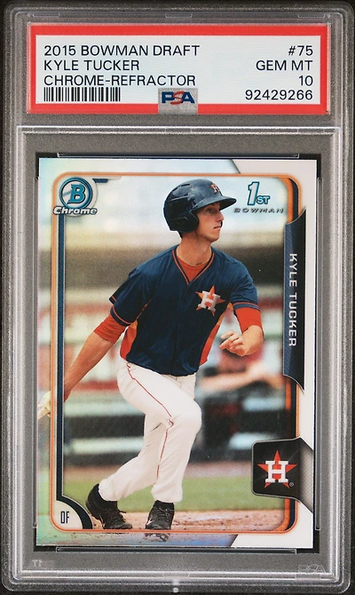2015 Bowman Draft 75 Kyle Tucker Chrome-refractor PSA 10