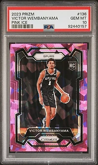 2023 Panini Prizm 136 Victor Wembanyama Pink Ice PSA 10