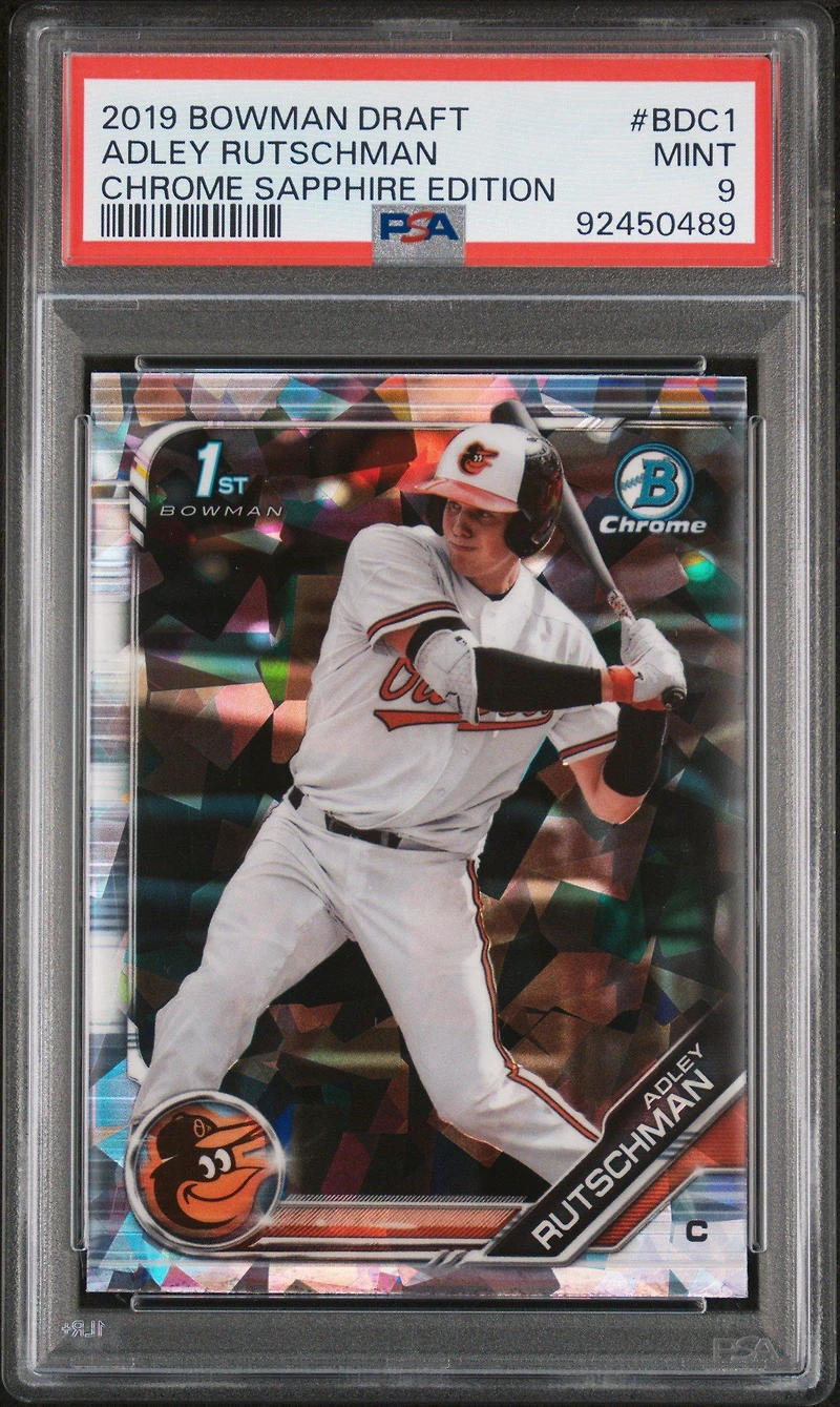 2019 Bowman Draft Chrome Sapphire Edition Bdc1 Adley Rutschman PSA 9