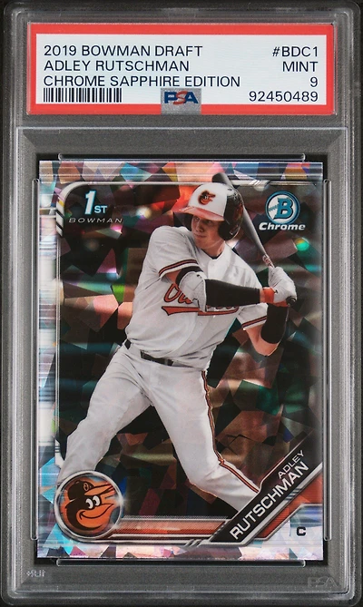 2019 Bowman Draft Chrome Sapphire Edition Bdc1 Adley Rutschman PSA 9