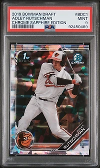 2019 Bowman Draft Chrome Sapphire Edition Bdc1 Adley Rutschman PSA 9