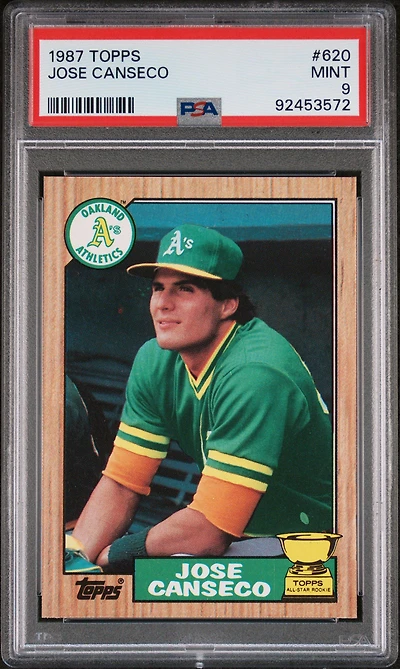 1987 Topps 620 Jose Canseco PSA 9