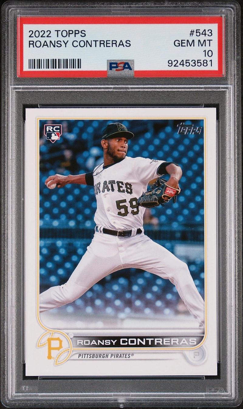 2022 Topps 543 Roansy Contreras PSA 10
