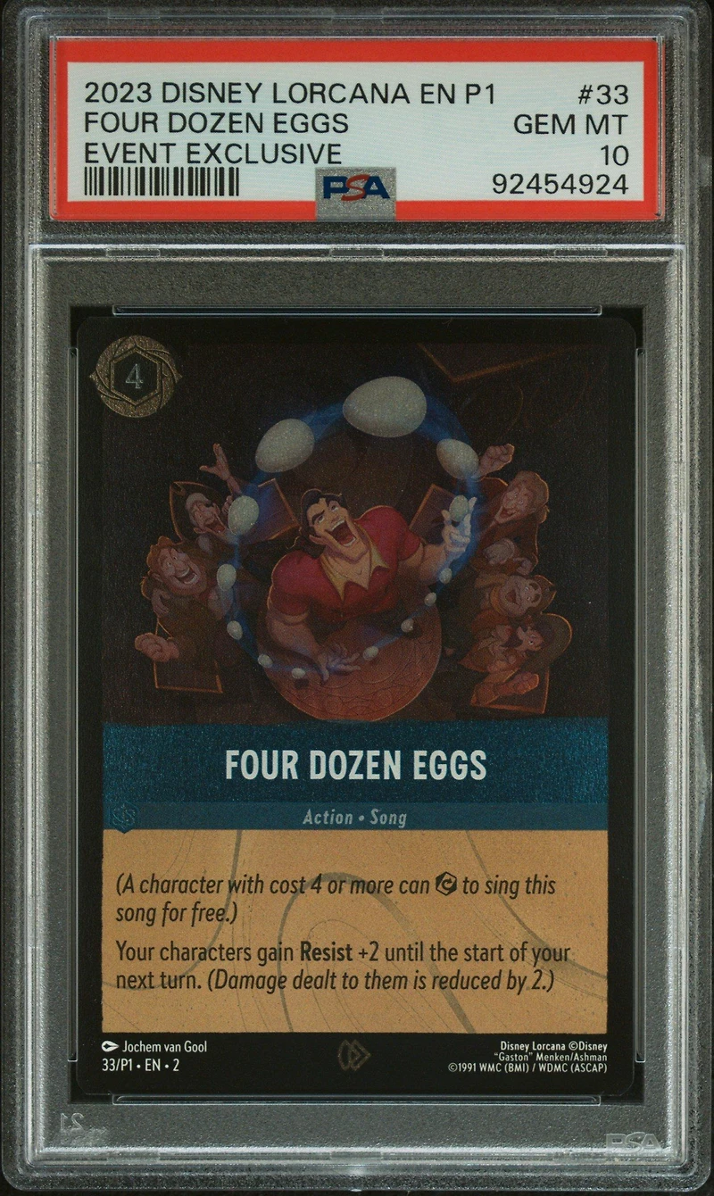 2023 Disney Lorcana En P1-promo 33 Four Dozen Eggs Event Exclusive PSA 10