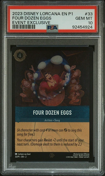 2023 Disney Lorcana En P1-promo 33 Four Dozen Eggs Event Exclusive PSA 10