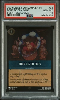2023 Disney Lorcana En P1-promo 33 Four Dozen Eggs Event Exclusive PSA 10