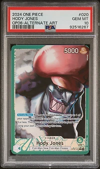 2024 One Piece Wings Of The Captain 020 Hody Jones Alternate Art PSA 10