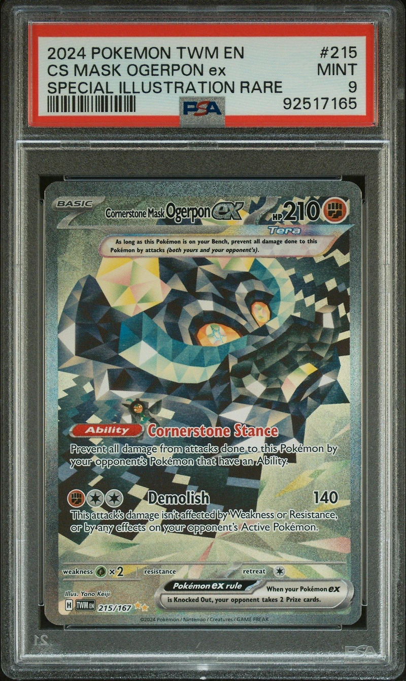 2024 Pokemon Twm En-twilight Masquerade 215 Cornerstone Mask Ogerpon Ex Special Illustration Rare PSA