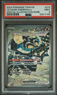 2024 Pokemon Twm En-twilight Masquerade 215 Cornerstone Mask Ogerpon Ex Special Illustration Rare PSA