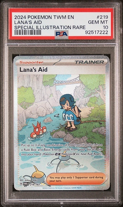 2024 Pokemon Twm En-twilight Masquerade 219 Lana's Aid Special Illustration Rare PSA