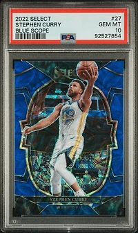 2022 Panini Select 27 Stephen Curry Blue Scope PSA 10