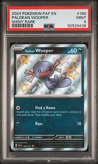 2024 Pokemon Paf En-paldean Fates 180 Paldean Wooper Shiny Rare PSA 9