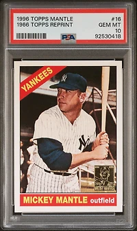 1996 Topps Mantle Reprint 16 1966 Topps Reprint PSA 10