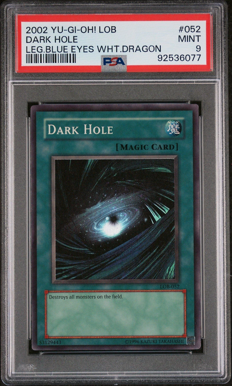 2002 Yu-gi-oh! Lob-legend Of Blue Eyes White Dragon 052 Dark Hole PSA 9