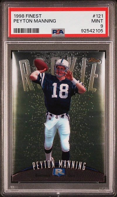 1998 Finest 121 Peyton Manning PSA 9
