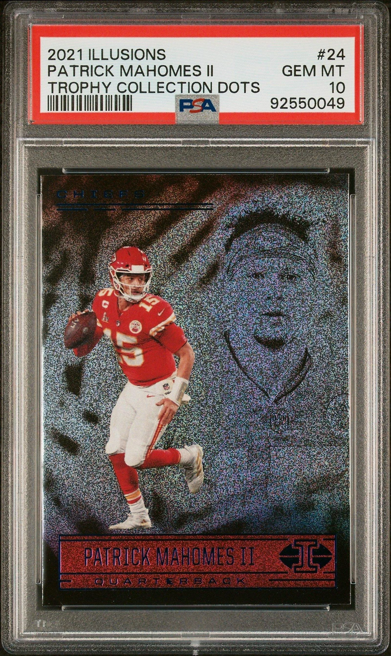 2021 Panini Illusions 24 Patrick Mahomes Ii Trophy Collection Dots PSA 10