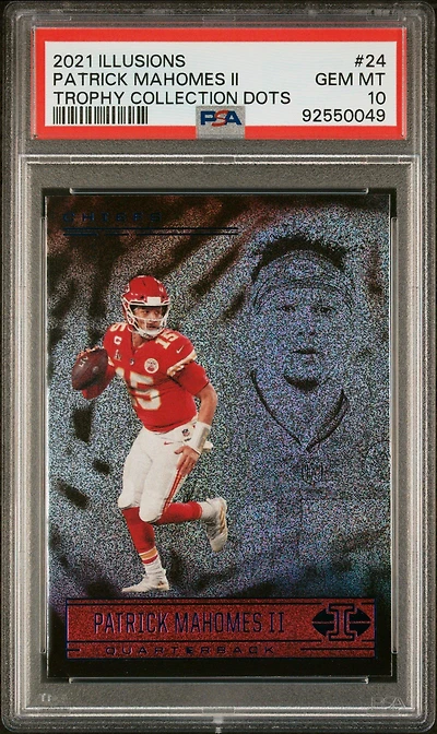 2021 Panini Illusions 24 Patrick Mahomes Ii Trophy Collection Dots PSA 10