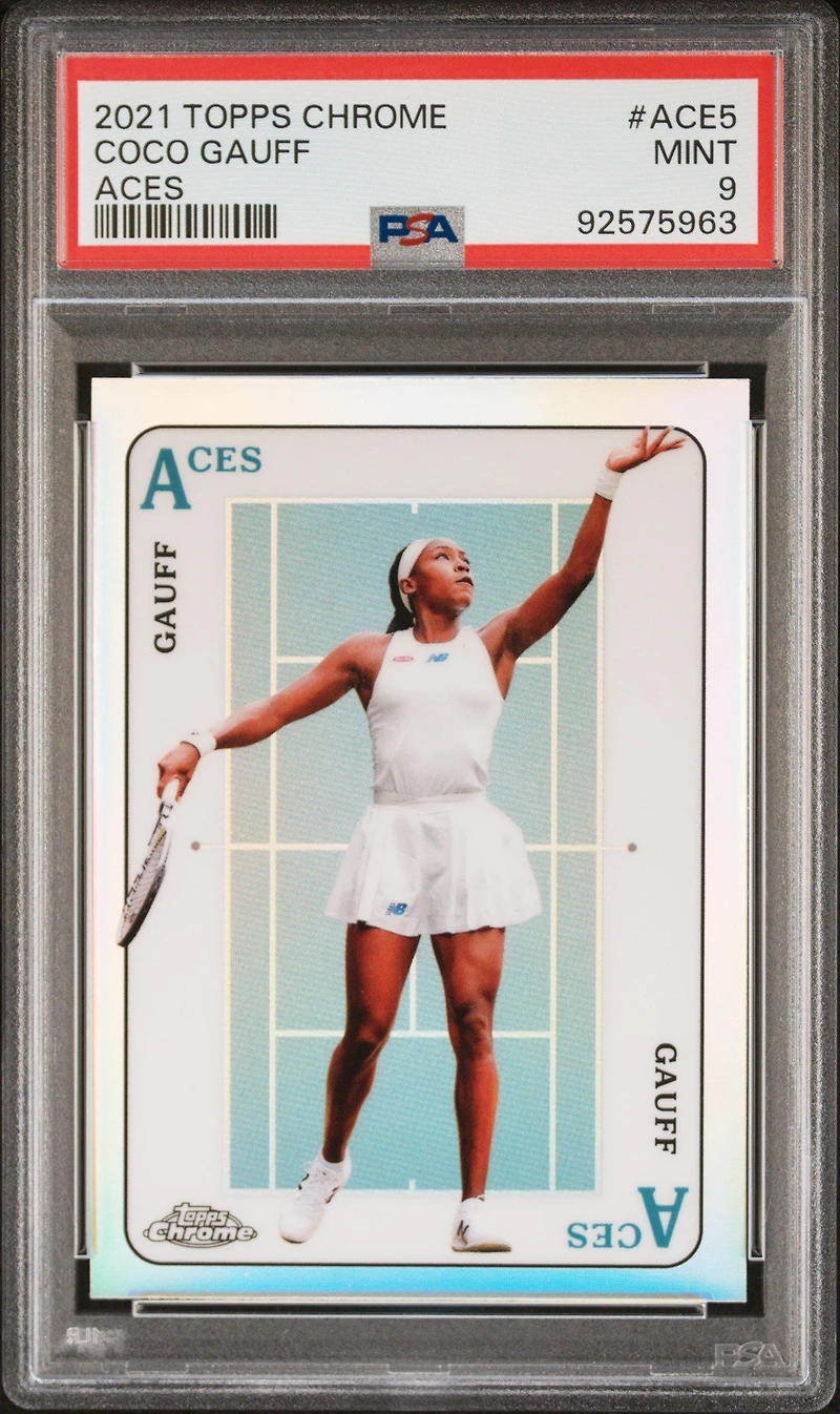 2021 Topps Chrome Tennis Aces Ace5 Coco Gauff PSA 9