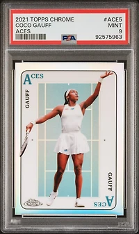 2021 Topps Chrome Tennis Aces Ace5 Coco Gauff PSA 9