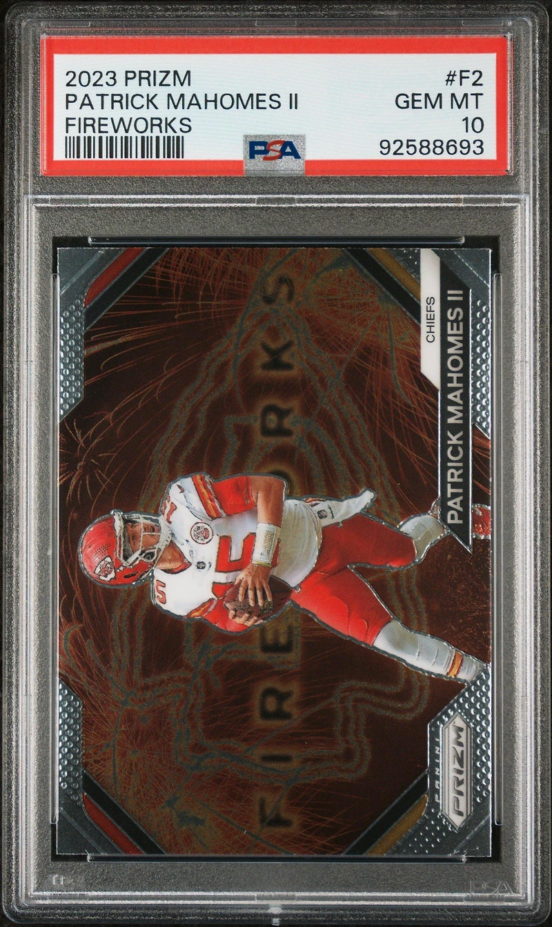 2023 Panini Prizm Fireworks F2 Patrick Mahomes Ii PSA 10