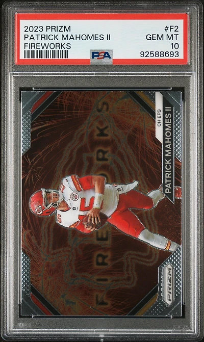 2023 Panini Prizm Fireworks F2 Patrick Mahomes Ii PSA 10