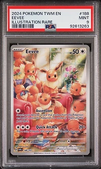 2024 Pokemon Twm En-twilight Masquerade 188 Eevee Illustration Rare PSA
