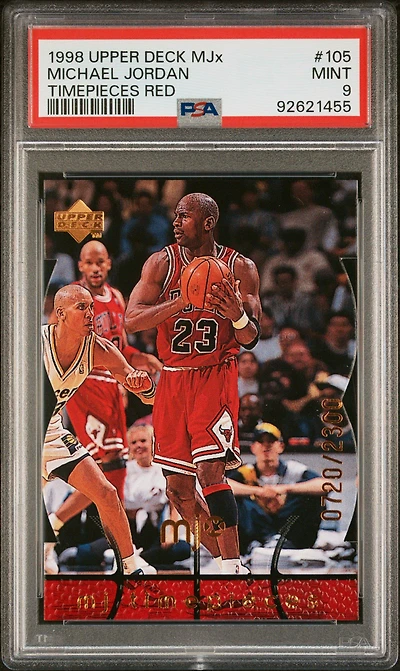 1998 Upper Deck Mjx 105 Michael Jordan Timepieces Red PSA 9