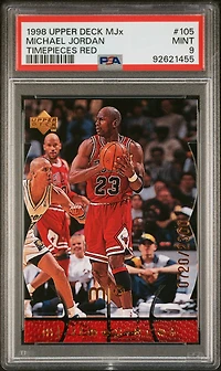 1998 Upper Deck Mjx 105 Michael Jordan Timepieces Red PSA 9