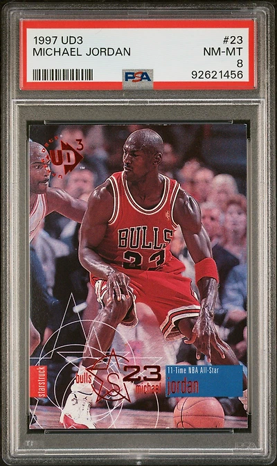 1997 Ud3 23 Michael Jordan PSA 8