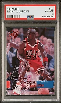 1997 Ud3 23 Michael Jordan PSA 8